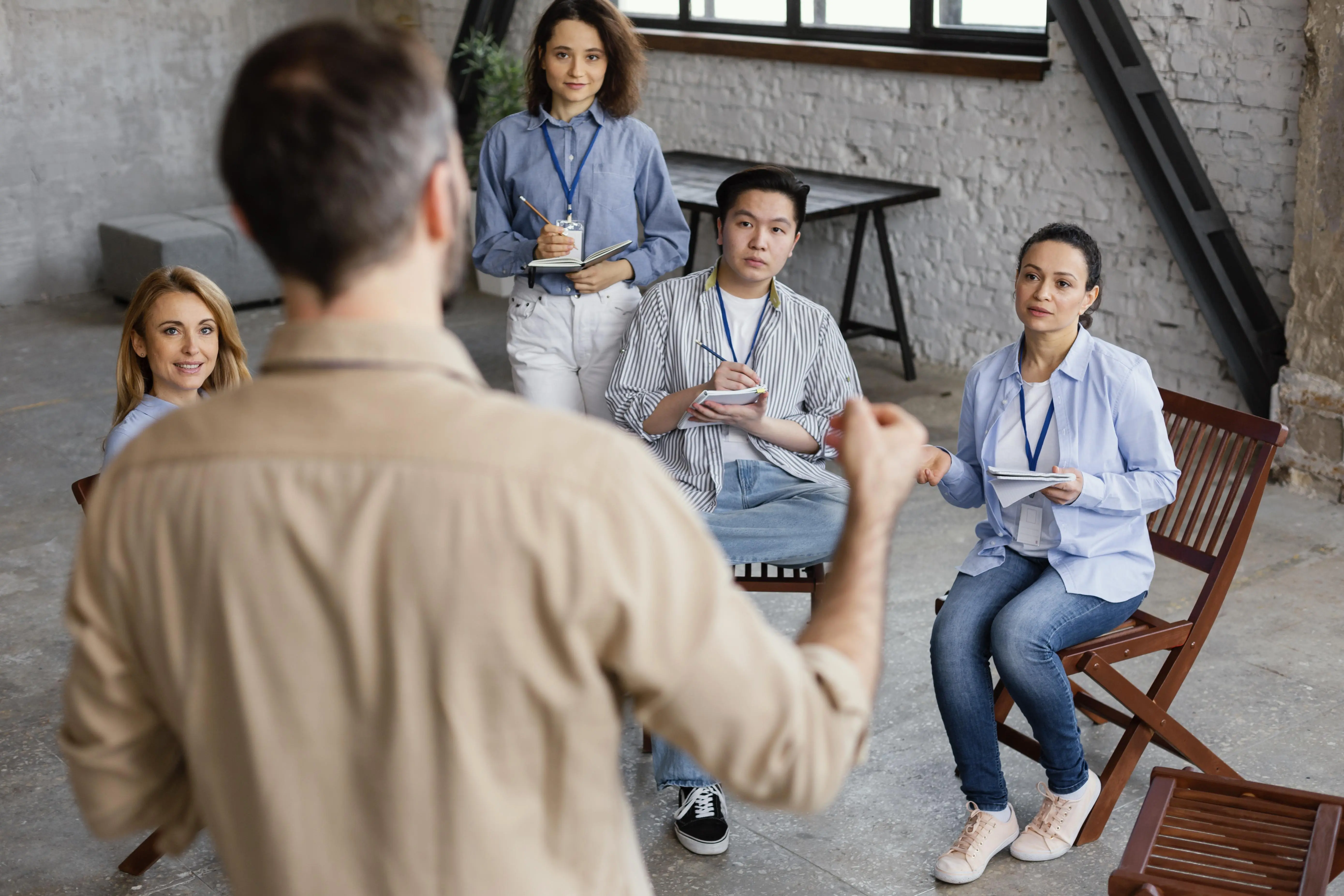 Cooperados em roda de conversa, integração e apoio mútuo